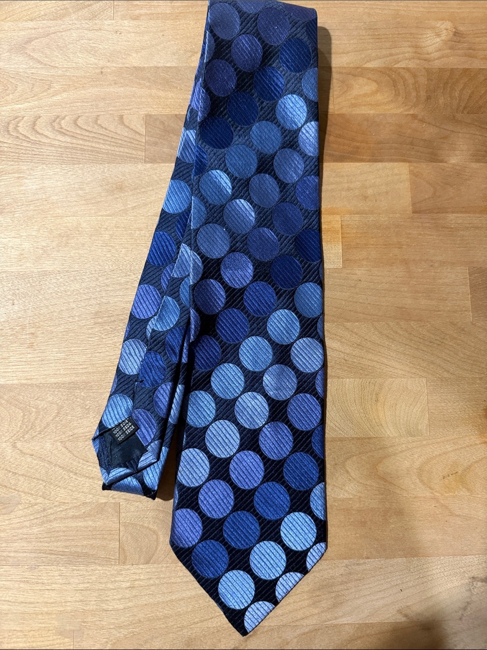 Enrico Venturi 100% Silk Men's Blue Polka Dot Silk Tie - Made in Italy
